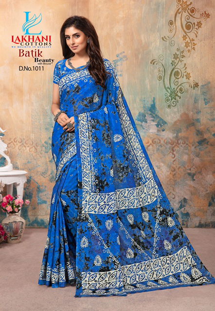 Lakhani Batik Latest Fancy Designer  Beauty Printed Cotton Saree Collection